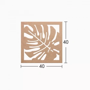 Hobi-art Ds 66 Boyanabilir Ahşap Yaprak Desenli Duvar Süsü