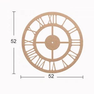 Hobi-Art DS 75 Boyanabilir Ahşap Duvar Saati Desenli Duvar Süsü