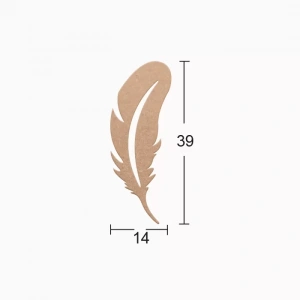 Hobi-art Ds 93 Boyanabilir Ahşap Kuş Tüyü Desenli Duvar Süsü