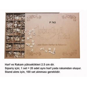 Hobi-art F 743 Dekoratif Ahşap 2,5 Cm Harf