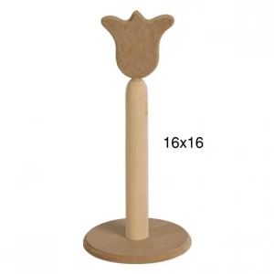 Hobi-art F 750 Dekoratif Ahşap Lale Desenli Havluluk