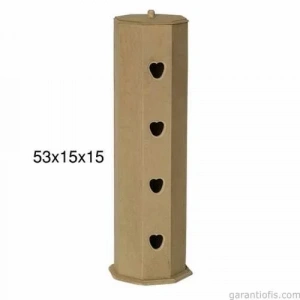 Hobi-art F 806 Dekoratif Kalp Figürlü Ahşap Poşetlik