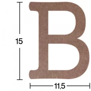 Hobi-Art H 02 Ayakta Durabilen Ahşap B Harfi (18 mm Kalınlık)