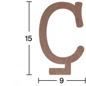 Hobi-art H 04 Ayakta Durabilen Ahşap Ç Harfi (18 Mm Kalınlık)