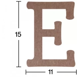 Hobi-Art H 06 Ayakta Durabilen Ahşap E Harfi (18 mm Kalınlık)