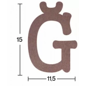 Hobi-art H 09 Ayakta Durabilen Ahşap Ğ Harfi (18 Mm Kalınlık)
