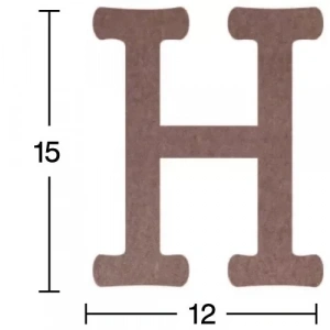 Hobi-Art H 10 Ayakta Durabilen Ahşap H Harfi (18 mm Kalınlık)