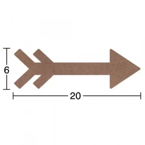 Hobi-Art H 100 Ayakta Durabilen Ahşap Ok (18 mm Kalınlık)