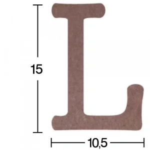 Hobi-Art H 15 Ayakta Durabilen Ahşap L Harfi (18 mm Kalınlık)