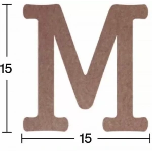Hobi-Art H 16 Ayakta Durabilen Ahşap M Harfi (18 mm Kalınlık)