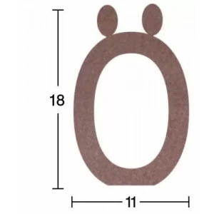 Hobi-Art H 19 Ayakta Durabilen Ahşap Ö Harfi (18 mm Kalınlık)