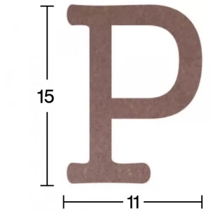 Hobi-Art H 20 Ayakta Durabilen Ahşap P Harfi (18 mm Kalınlık)