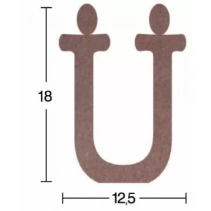 Hobi-art H 26 Ayakta Durabilen Ahşap Ü Harfi (18 Mm Kalınlık)