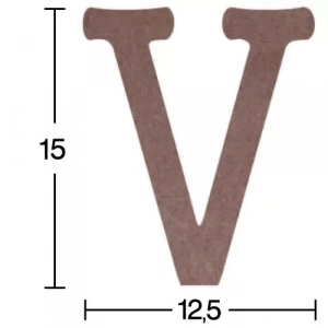 Hobi-Art H 27 Ayakta Durabilen Ahşap V Harfi (18 mm Kalınlık)