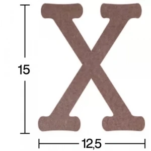 Hobi-art H 31 Ayakta Durabilen Ahşap X Harfi (18 Mm Kalınlık)
