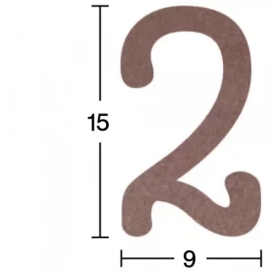 Hobi-Art H 35 Ayakta Durabilen Ahşap 2 Rakamı (18 mm Kalınlık)