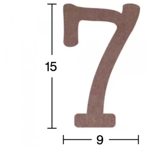 Hobi-art H 40 Ayakta Durabilen Ahşap 7 Rakamı (18 Mm Kalınlık)