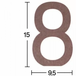 Hobi-art H 41 Ayakta Durabilen Ahşap 8 Rakamı (18 Mm Kalınlık)