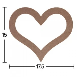 Hobi-Art H 46 Ayakta Durabilen Ahşap Kalp (18 mm Kalınlık)