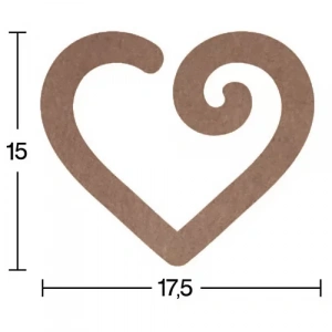 Hobi-Art H 47 Ayakta Durabilen Ahşap Kalp (18 mm Kalınlık)