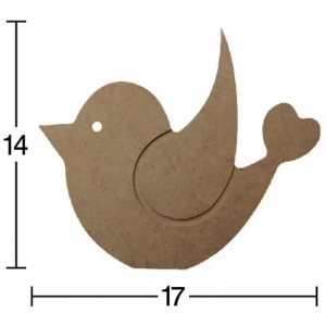 Hobi-Art H 58 Ayakta Durabilen Ahşap Kuş (18 mm Kalınlık)