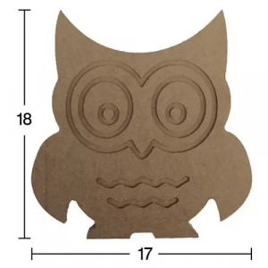 Hobi-art H 60 Ayakta Durabilen Ahşap Baykuş (18 Mm Kalınlık)