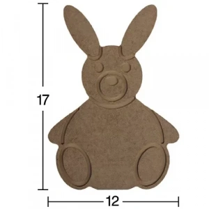Hobi-art H 63 Ayakta Durabilen Ahşap Tavşan (18 Mm Kalınlık)