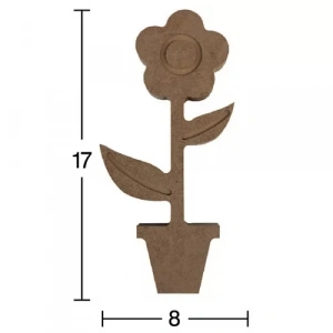 Hobi-Art H 77 Ayakta Durabilen Ahşap Papatya (18 mm Kalınlık)