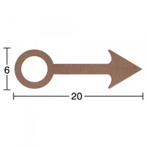Hobi-art H 98 Ayakta Durabilen Ahşap Ok (18 Mm Kalınlık)