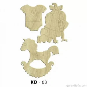 Hobi-art Kd 03 Bebek Seti Dekoratif Mini Ahşap Obje