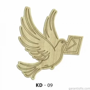 Hobi-art Kd 09 - Posta Güvercini Dekoratif Mini Ahşap Obje