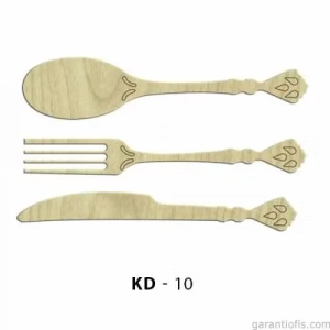 Hobi-art Kd 10 - Çatal Kaşık Bıçak Dekoratif Mini Ahşap Obje