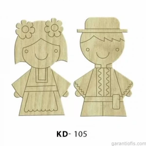 Hobi-art Kd 105 - Erkek Ve Kadın Çifti Dekoratif Mini Figür Ahşap Süs Objeler