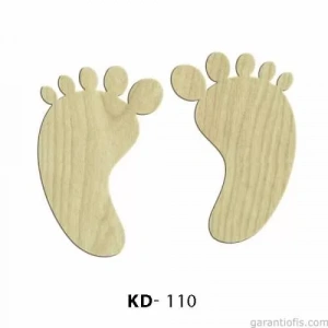 Hobi-Art KD 110 - Ayak Figürlü Dekoratif Mini Ahşap Obje