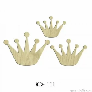 Hobi-Art KD 111 - Taç Figürlü Dekoratif Mini Ahşap Obje