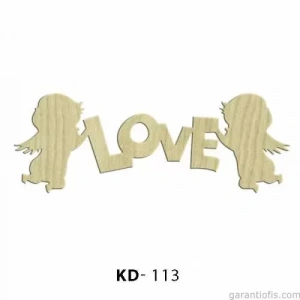 Hobi-art Kd 113 - Love Figürlü Dekoratif Mini Ahşap Obje