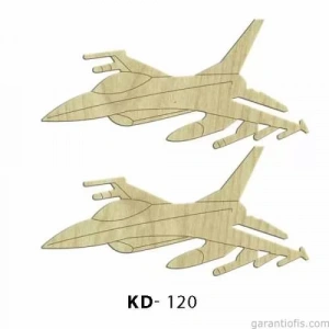 Hobi-Art KD 120 - Uçak Figürlü Dekoratif Mini Ahşap Obje