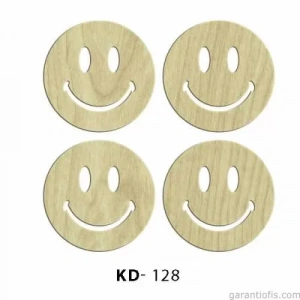 Hobi-Art KD 128 - Gülen Yüz Figürlü Dekoratif Mini Ahşap Obje