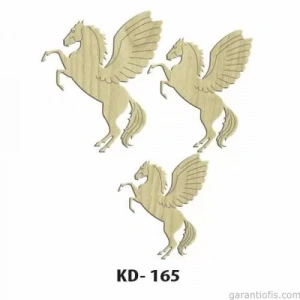 Hobi-art Kd 165 - At Şeklinde Dekoratif Mini Ahşap Süs Obje