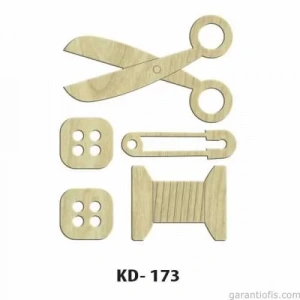 Hobi-art Kd 173 Terzi Seti Dekoratif Mini Ahşap Obje