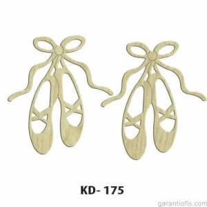 Hobi-art Kd 175 - Balerin Ayakkabısı Figürlü Dekoratif Mini Ahşap Obje