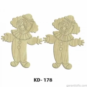 Hobi-art Kd 178 - Palyaço Figürlü Dekoratif Mini Ahşap Obje
