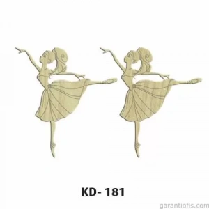 Hobi-art Kd 181 - Balerin Figürlü Dekoratif Mini Ahşap Obje