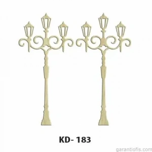 Hobi-art Kd 183 - Sokak Lambası Figürlü Dekoratif Mini Ahşap Obje
