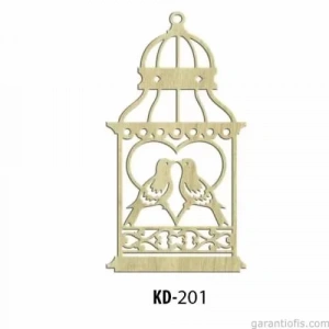 Hobi-art Kd 201 Kuş Kafesi Şeklinde Dekoratif Mini Ahşap Obje