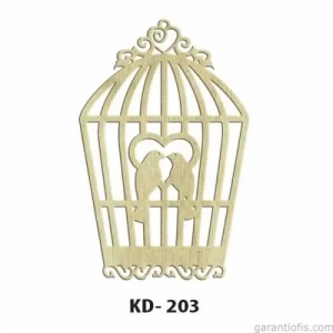 Hobi-art Kd 203 Kuş Kafesi Şeklinde Dekoratif Mini Ahşap Obje