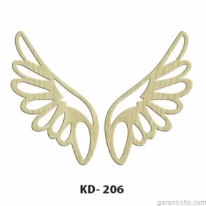 Hobi-art Kd 206 Kanat Şeklinde Dekoratif Mini Ahşap Obje