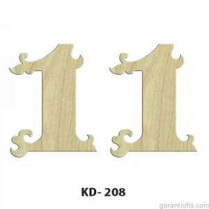 Hobi-art Kd 208 Dekoratif Mini Ahşap Rakamlar (1 Rakamı)