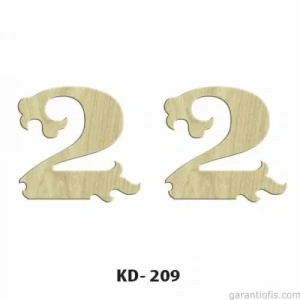Hobi-art Kd 209 Dekoratif Mini Ahşap Rakamlar (2 Rakamı)