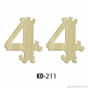Hobi-art Kd 211 Dekoratif Mini Ahşap Rakamlar (4 Rakamı)
